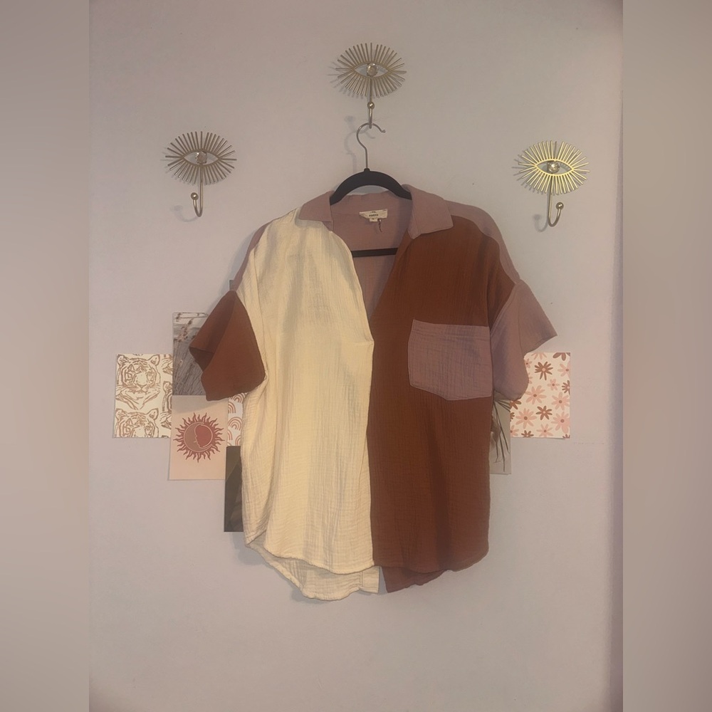 Entro Collared Colorblock Top - image 3